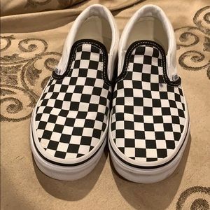 Girls vans checkered size 3
